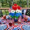 2Bundles Patriotic Artificial Flowers Red White and Blue Flowers 4th of July Flowers Silk Flowers Arrangement